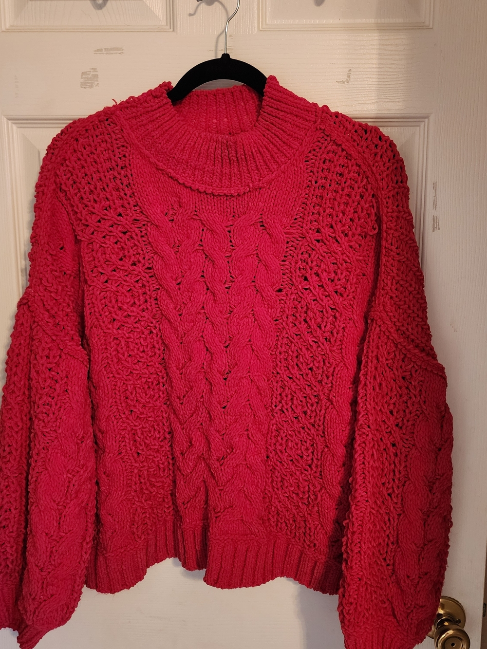 POL Women's Cable Knit Crewneck Knitting Sweater